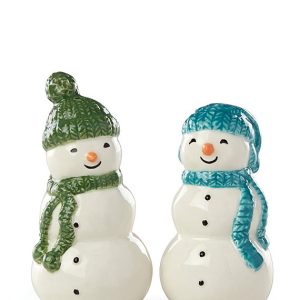 Lenox Balsam Lane Snowman Salt & Pepper Set