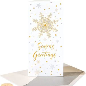 Christmas Boxed Cards Allegro Metallic Snwflks