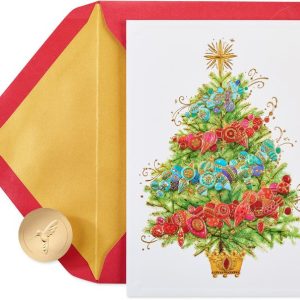 Holiday Boxed Cards Aria Ombre Tree