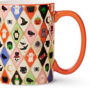 Halloween Argyle Porcelain Mug