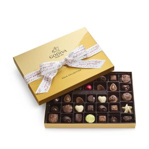 Assorted Chocolate Gold Gift Box, Happy Birthday Ribbon, 36pc.