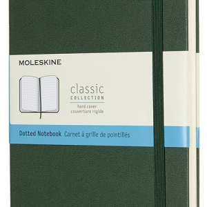 Moleskine Notebook, Large, Dotted, Myrtle Green, Hard (5 x 8.25)