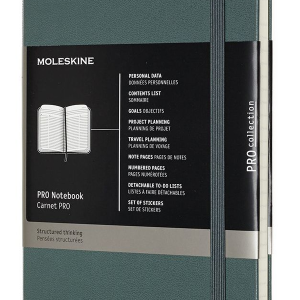 Moleskine Professional Notebook, Large, Forest Green, Hard Cover (5 x 8.25)