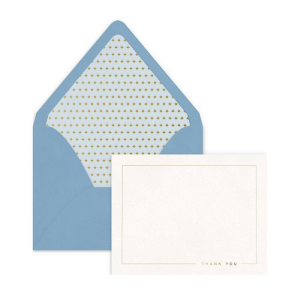 PaperSource Gold Border Thank You Card Set