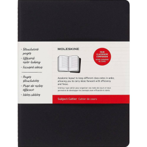 Moleskine Subject Cahier Journal, XL, Black/Kraft Brown (7.5 x 9.75)