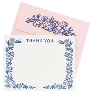 PaperSource Peony Thank You Card set