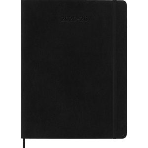 Moleskine Classic 18 Month 2025-2026 Weekly Planner, Soft Cover, XL (7.5" x 10"), Black, 208 pages
