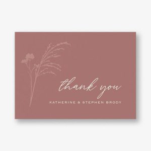 Dried Floral Thank You Card