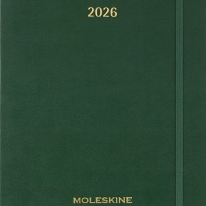2026 Moleskine Myrtle Green 15-Month XXL Essential Soft Cover Weekly Vertical Planner