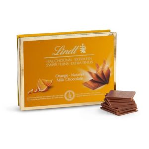Lindt Orange Milk Chocolate Swiss Thins (4.4 oz)