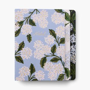 Stitched Notebook Set Hydrangea