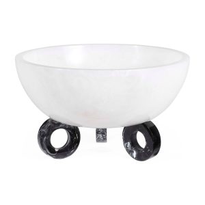 Como Black & White Disc Bowl
