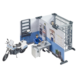 BRUDER bworld Police Station Playset with Figure and Accessories Toy Set