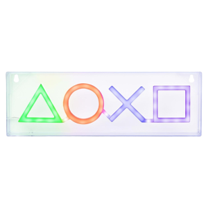 Paladone PlayStation LED Neon Light Wall-Mountable or Free-Standing Game Room Decor for Gamers