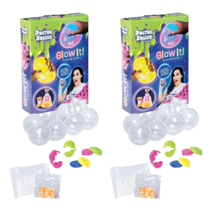 Doctor Squish Neon Refill Pack Glow 2 Pack for DIY Squishy Maker Ages 8+